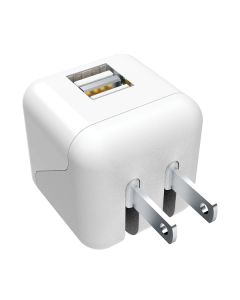 2.4AMP DUAL USB CHRGR WHT